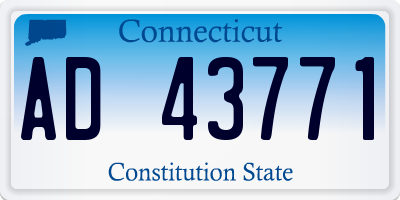 CT license plate AD43771