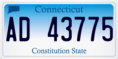 CT license plate AD43775
