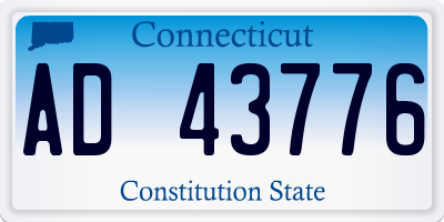 CT license plate AD43776