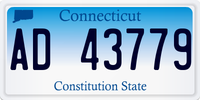 CT license plate AD43779