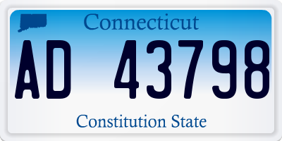 CT license plate AD43798