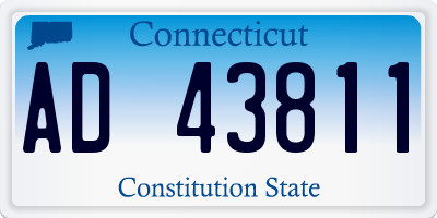 CT license plate AD43811
