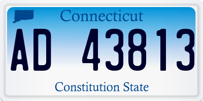 CT license plate AD43813