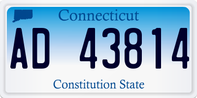CT license plate AD43814