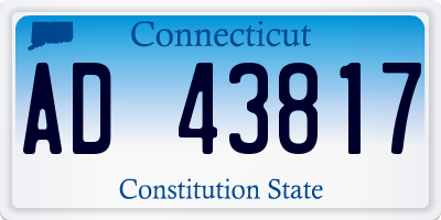 CT license plate AD43817