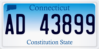 CT license plate AD43899