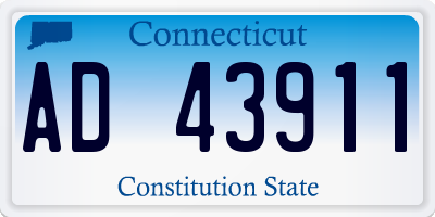 CT license plate AD43911
