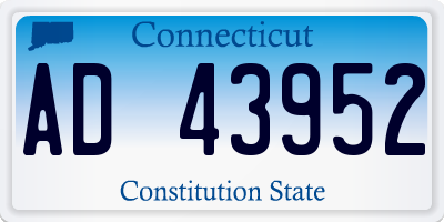 CT license plate AD43952