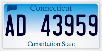 CT license plate AD43959
