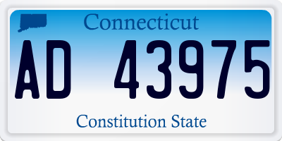 CT license plate AD43975