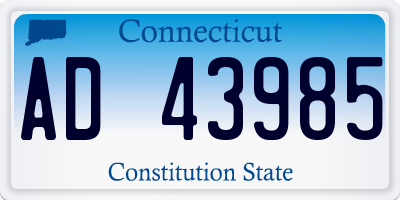 CT license plate AD43985