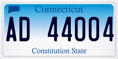 CT license plate AD44004
