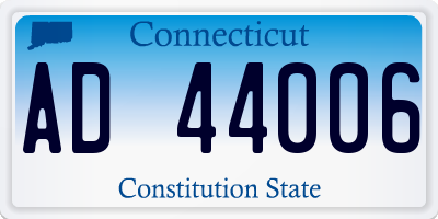 CT license plate AD44006