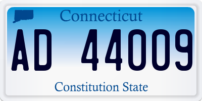 CT license plate AD44009