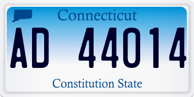 CT license plate AD44014