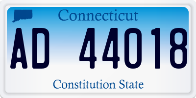 CT license plate AD44018