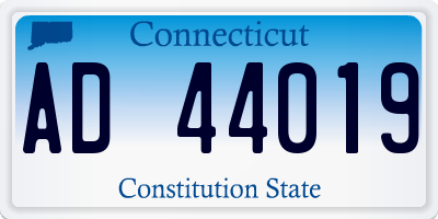 CT license plate AD44019