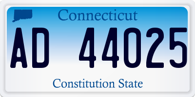 CT license plate AD44025