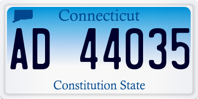 CT license plate AD44035