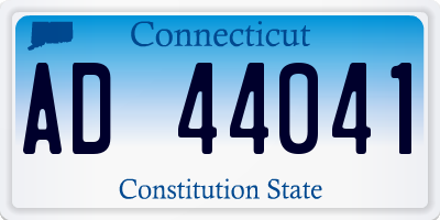 CT license plate AD44041