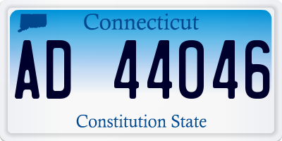 CT license plate AD44046