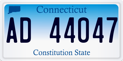 CT license plate AD44047