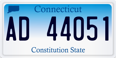 CT license plate AD44051