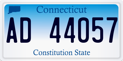 CT license plate AD44057
