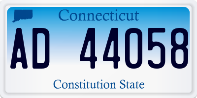 CT license plate AD44058
