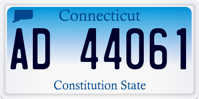 CT license plate AD44061