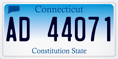 CT license plate AD44071