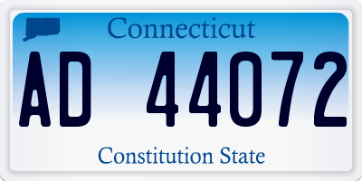 CT license plate AD44072
