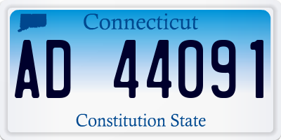 CT license plate AD44091