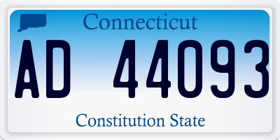 CT license plate AD44093
