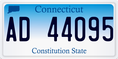 CT license plate AD44095