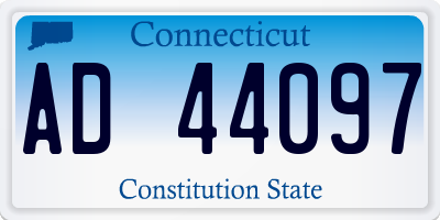 CT license plate AD44097