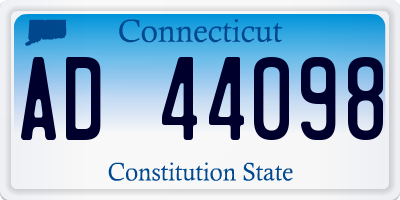 CT license plate AD44098