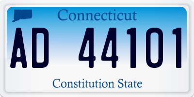 CT license plate AD44101