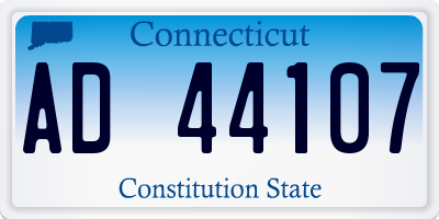 CT license plate AD44107