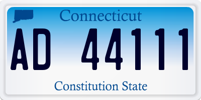 CT license plate AD44111