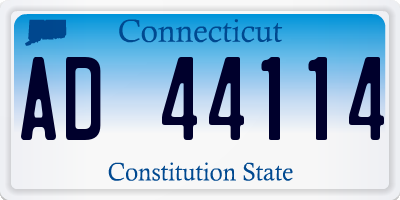 CT license plate AD44114
