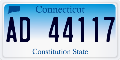 CT license plate AD44117