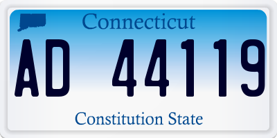 CT license plate AD44119