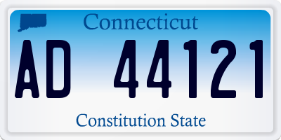 CT license plate AD44121