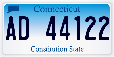 CT license plate AD44122