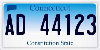 CT license plate AD44123
