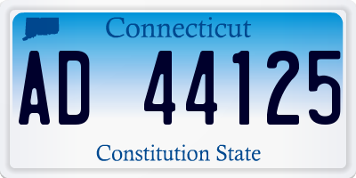 CT license plate AD44125