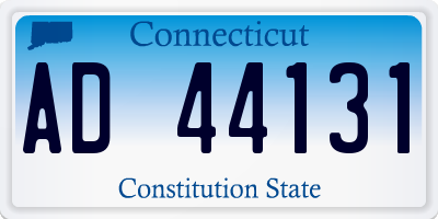 CT license plate AD44131