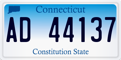 CT license plate AD44137