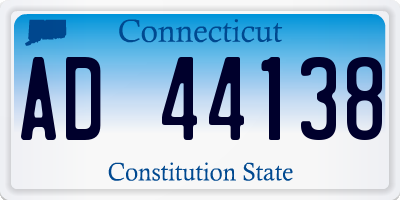 CT license plate AD44138